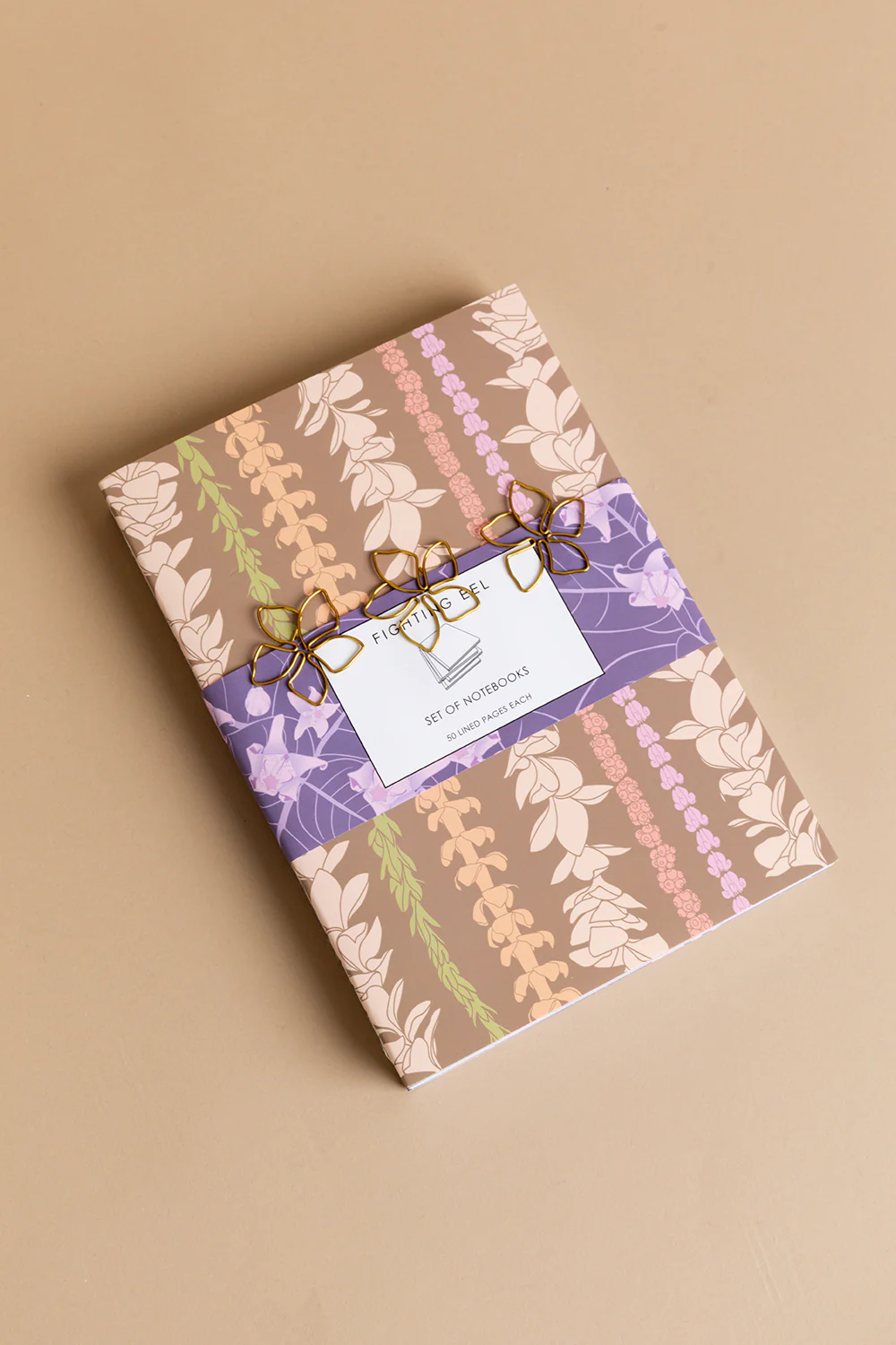 5 Notebook Set - Lilac Crown Flower - Image 2