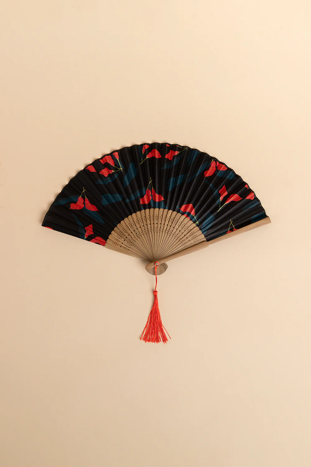 Bamboo Fan - Sunset Calla Lily - Image 2