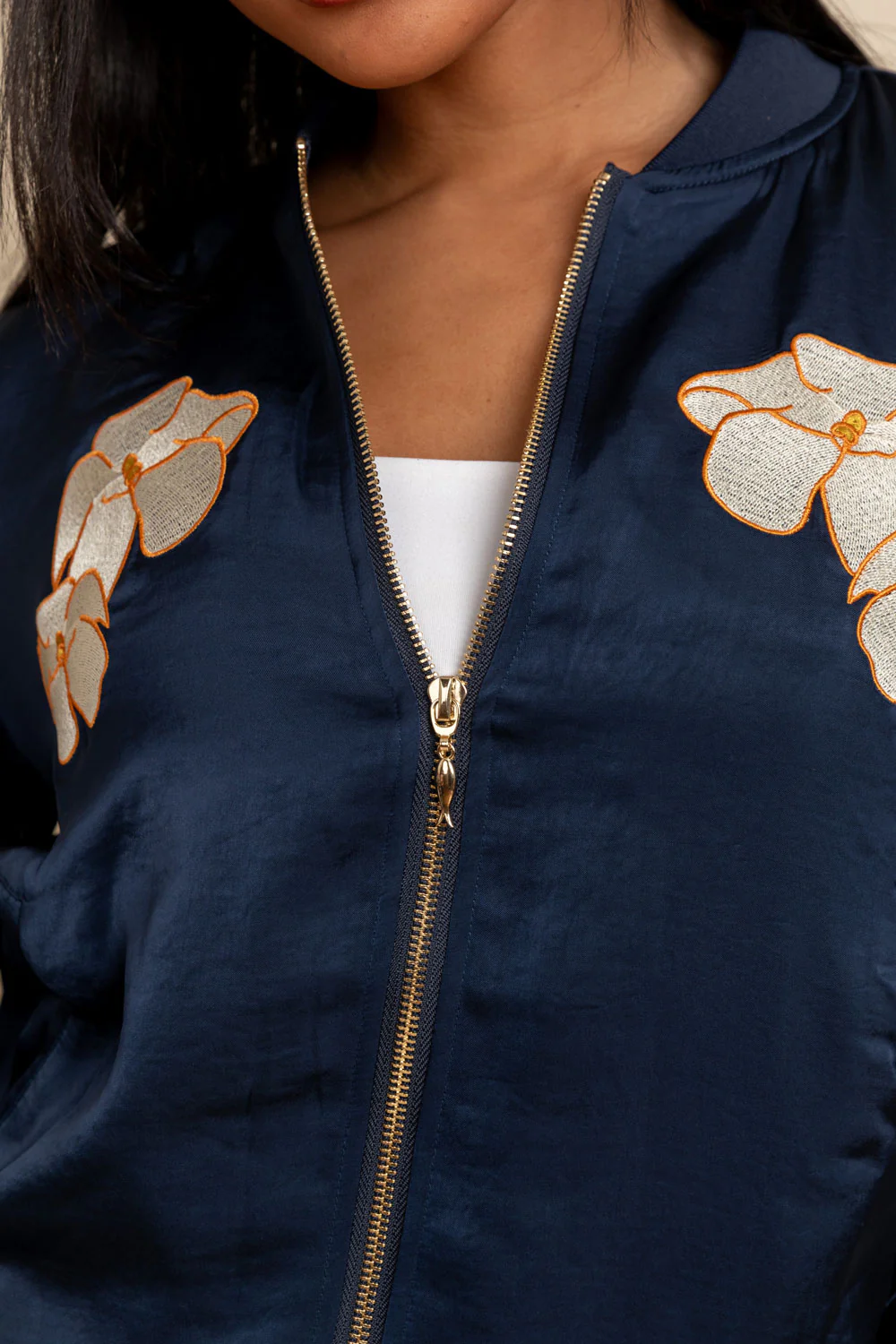 Bomber Jacket - Navy Puakenikeni 2 - Image 3