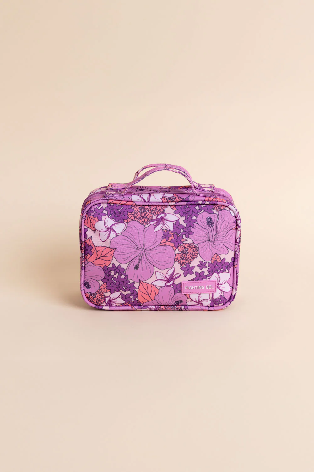 Compact Toiletry Bag - Wisteria Retro Bloom