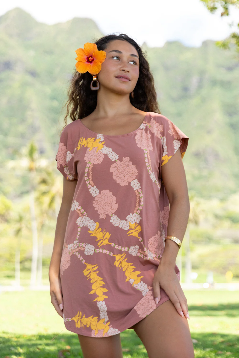 Dress Elena - Amber Hapa Lei