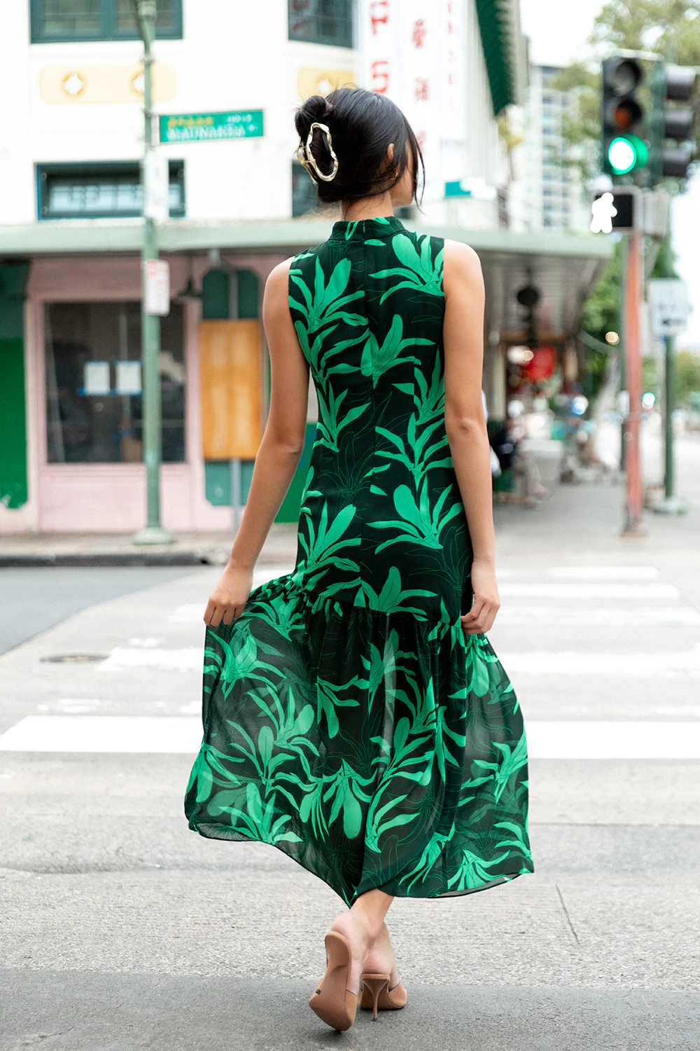 Dress Gemma - Emerald Ti Leaf - Image 4