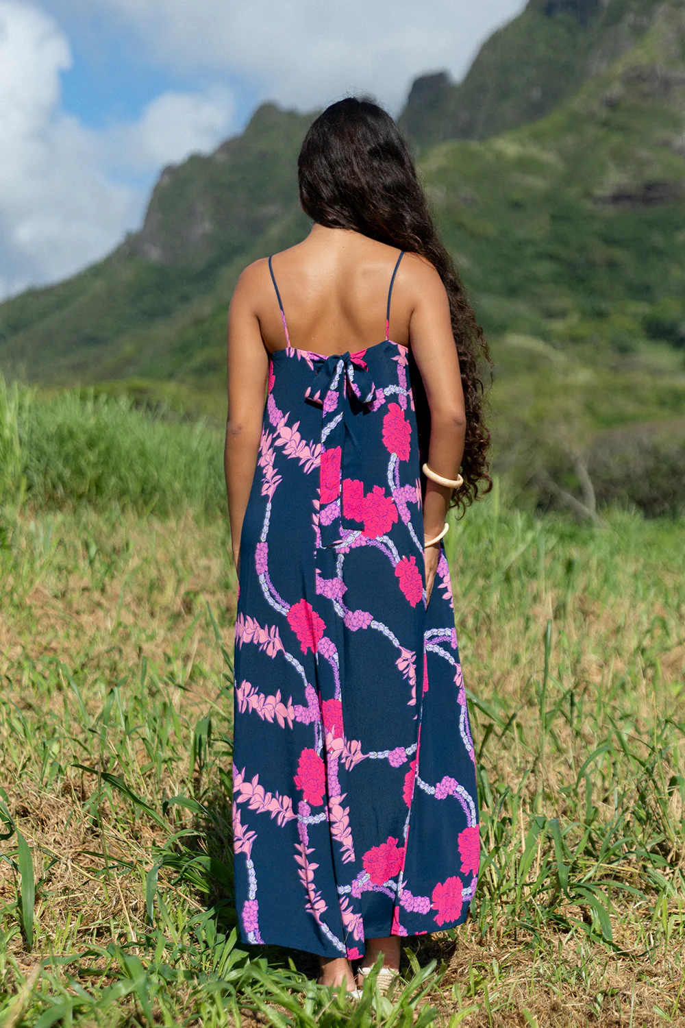 Dress Janessa - Navy Hapa Lei - Image 3