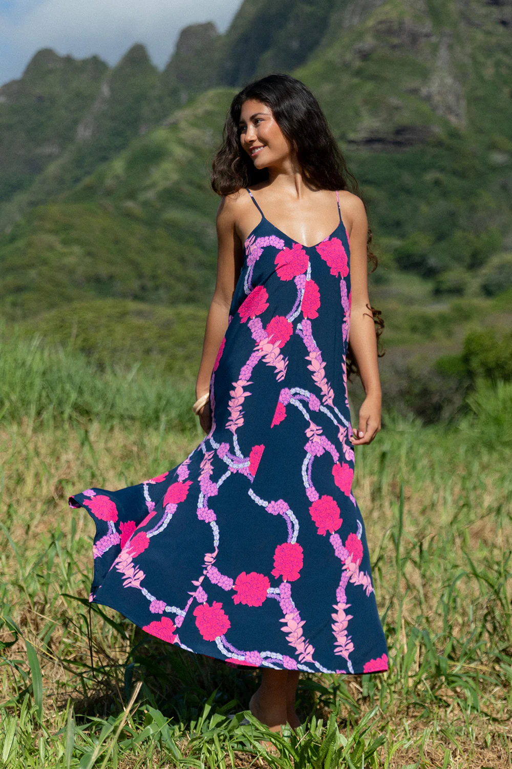 Dress Janessa - Navy Hapa Lei - Image 5