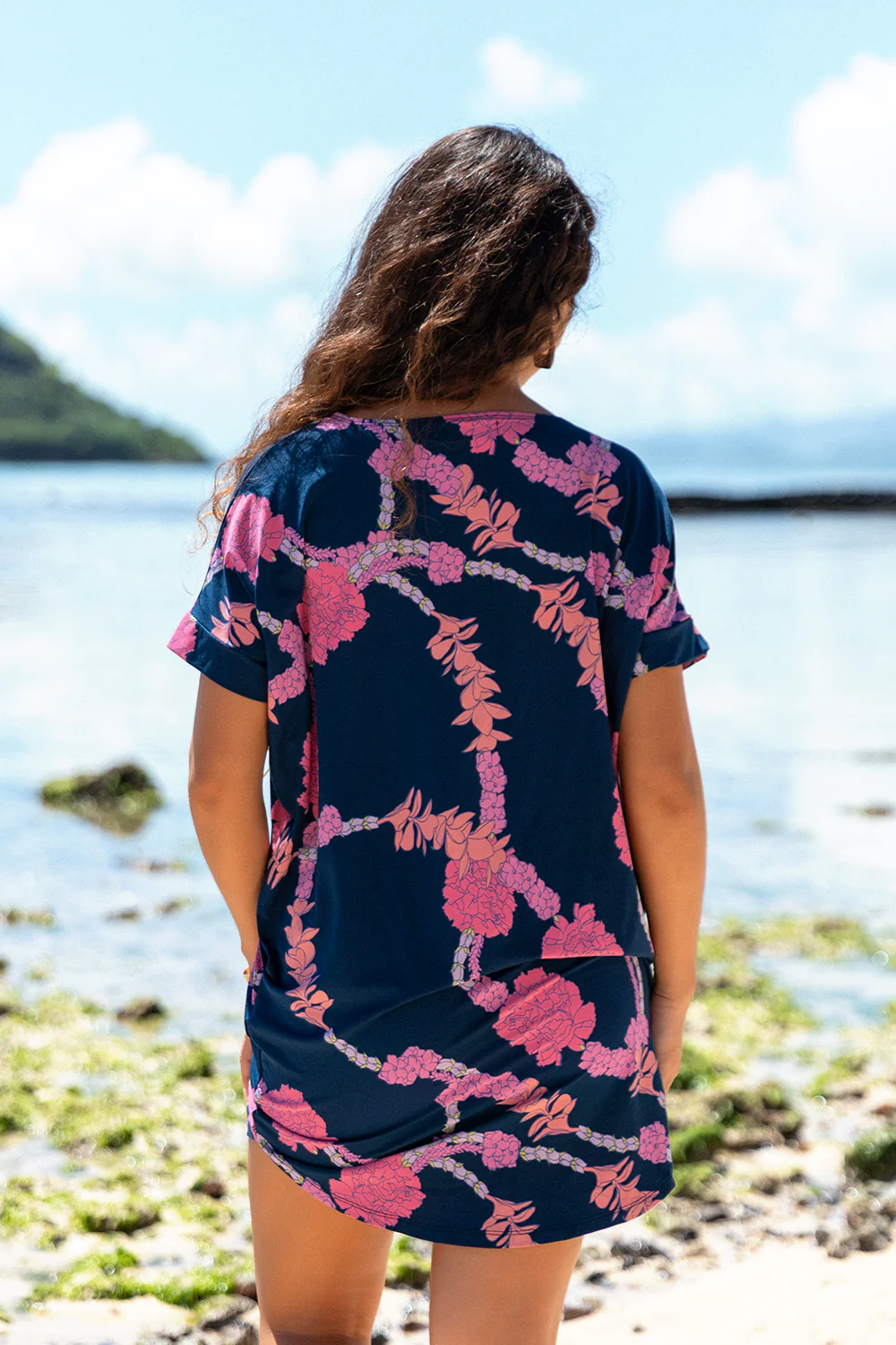 Dress Momo Short - Navy Hapa Lei - Image 3