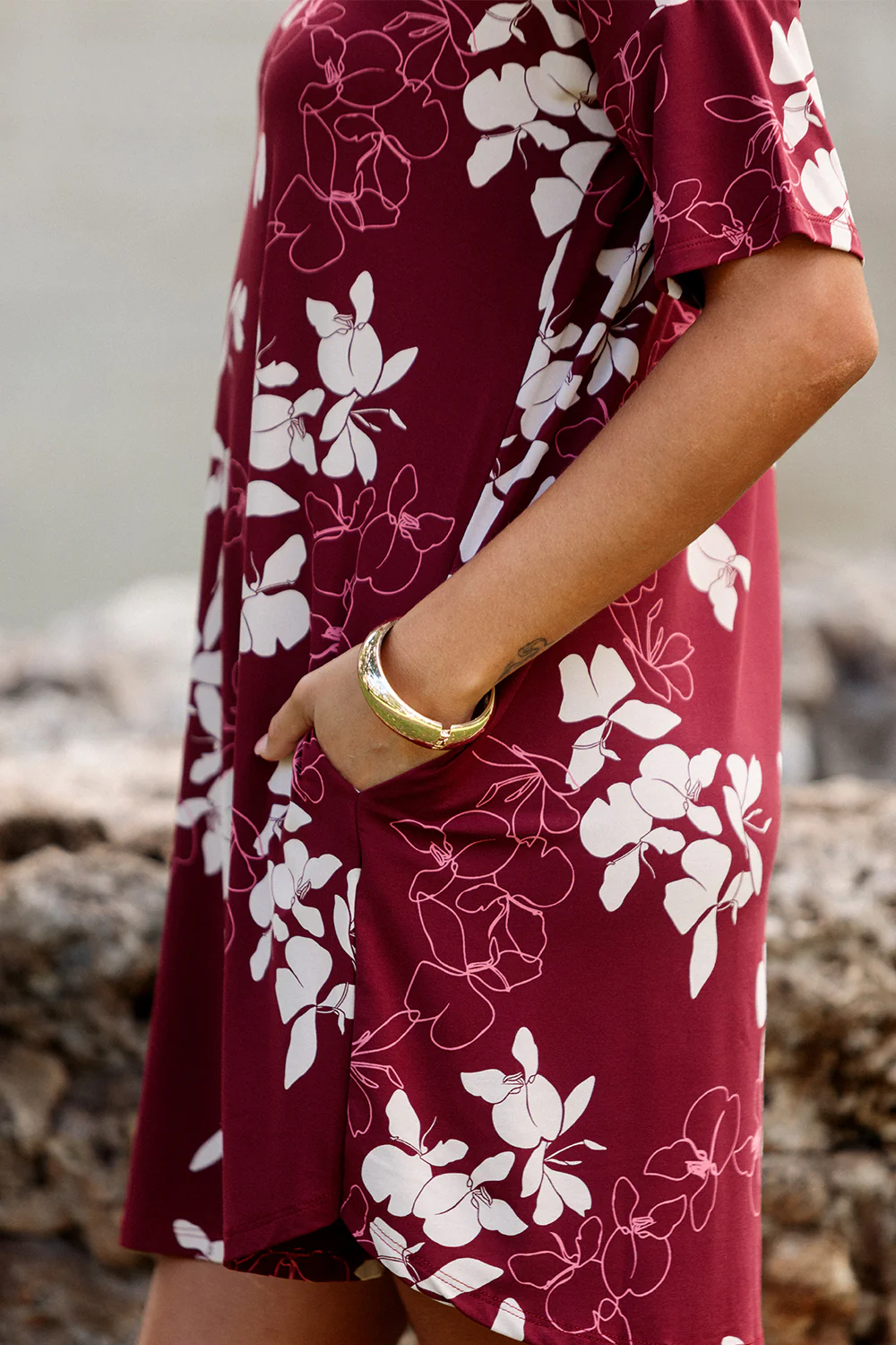Dress Piko - Burgundy Butterfly Ginger - Image 2