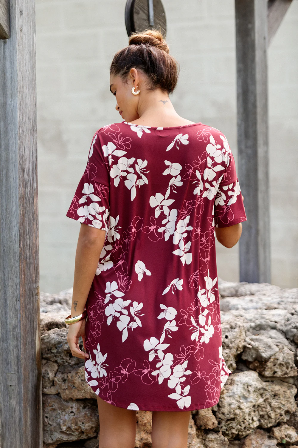Dress Piko - Burgundy Butterfly Ginger - Image 3