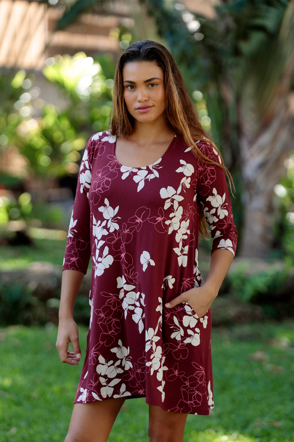 Dress Sabrina - Burgundy Butterfly Ginger
