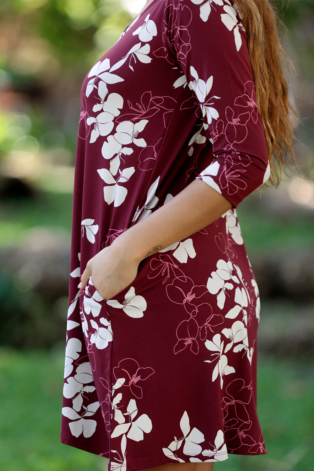 Dress Sabrina - Burgundy Butterfly Ginger - Image 2