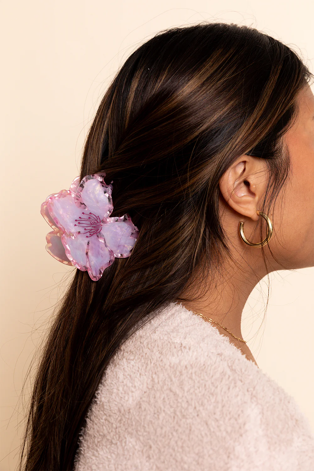 Hair Claw - Shell Pink Sakura