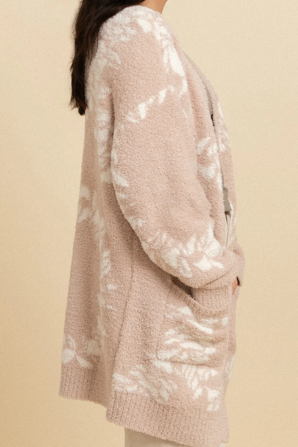 Jess Snug Cardigan - Champagne Plumeria Lei - Image 2