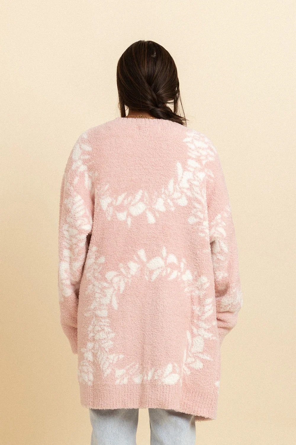 Jess Snug Cardigan - Mauve Plumeria Lei - Image 3