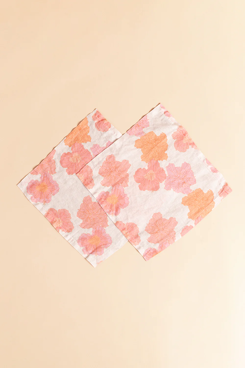 Linen Napkin 2pc - Sunset Summer Hibiscus - Image 2