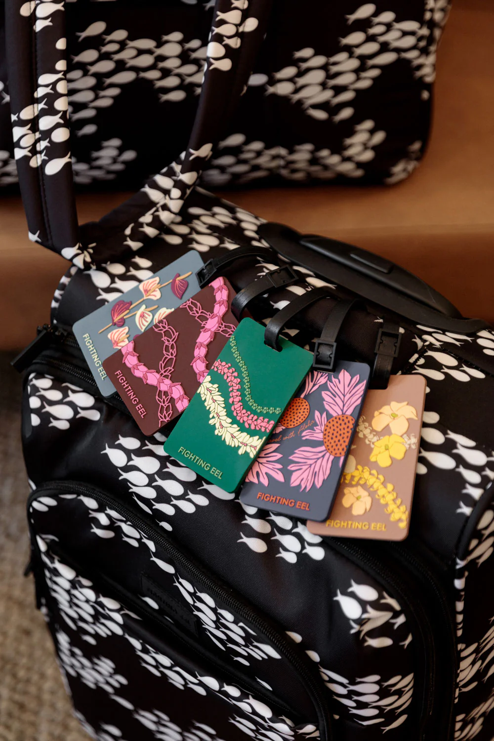 Luggage Tag - Maroon Lokelani - Image 3