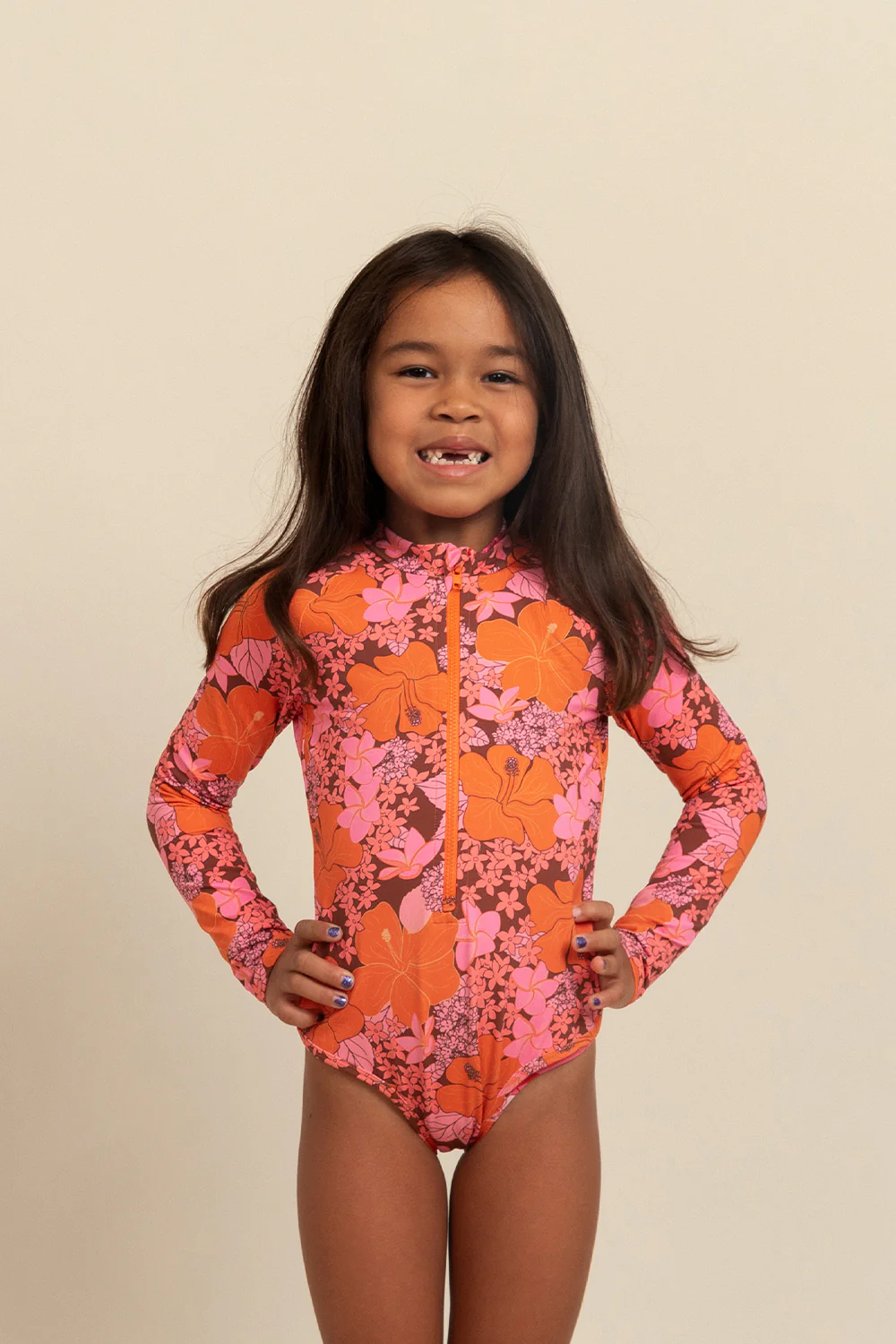 Mini Chloe One Piece - Sunset Retro Bloom