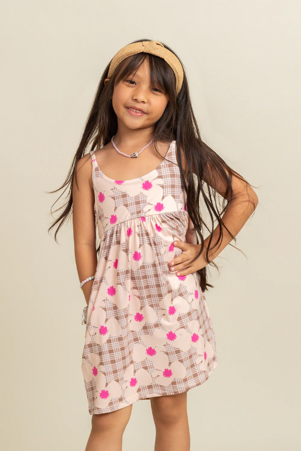 Mini Dress Cabello - Vintage Palaka Zinnia