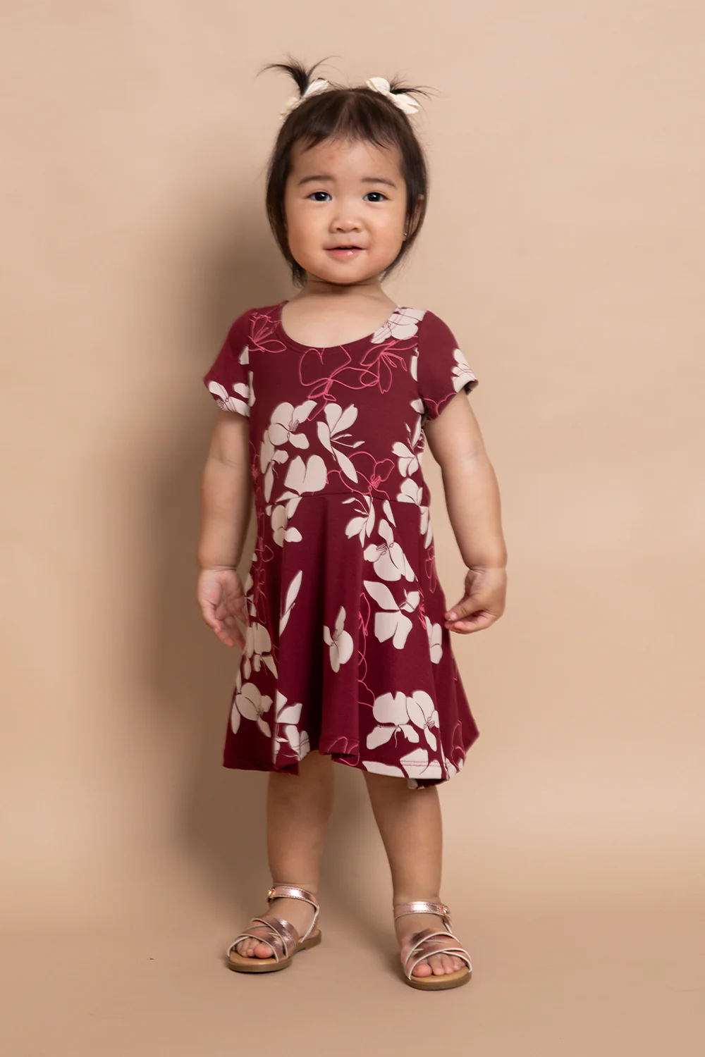 Mini Dress Lilo - Burgundy Butterfly Ginger