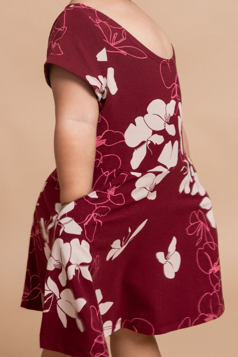 Mini Dress Lilo - Burgundy Butterfly Ginger - Image 2