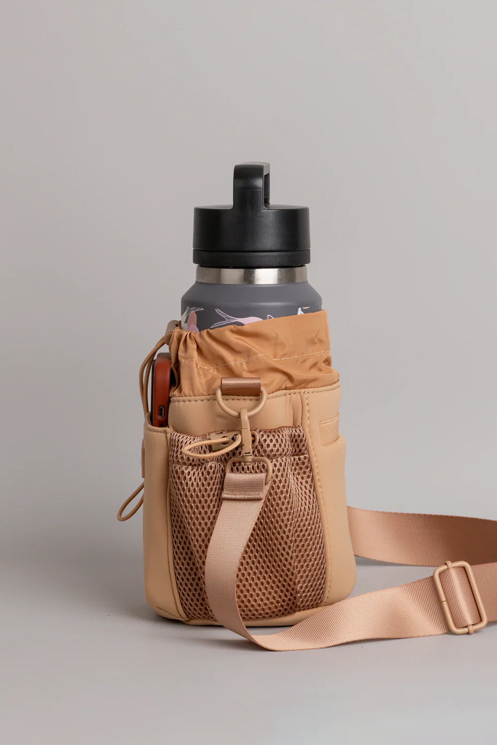 Neoprene Flow Water Bottle Bag - Camel - Image 3
