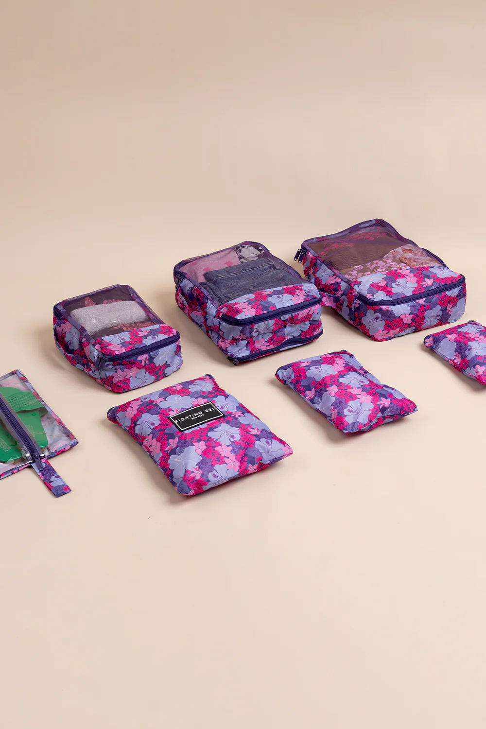 Packing Cube Set - Dusk Retro Bloom