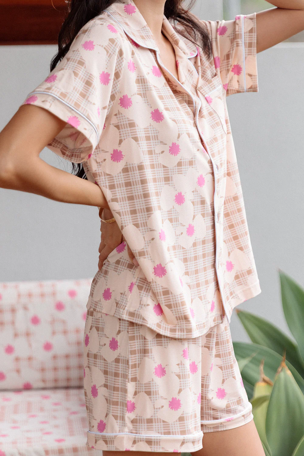 Pajama Set - Vintage Palaka Zinnia - Image 2