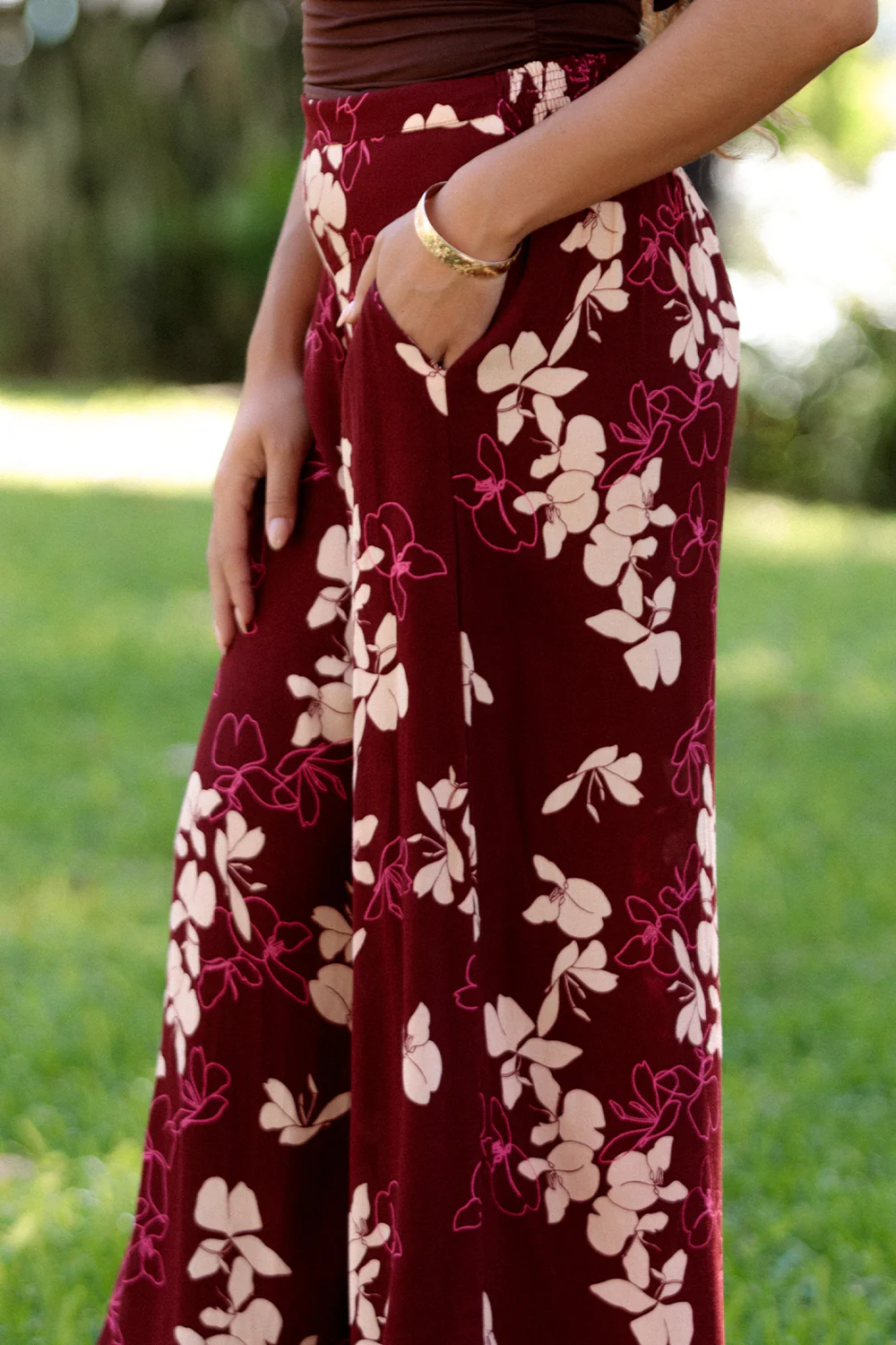 Pant Valetta - Burgundy Butterfly Ginger - Image 3