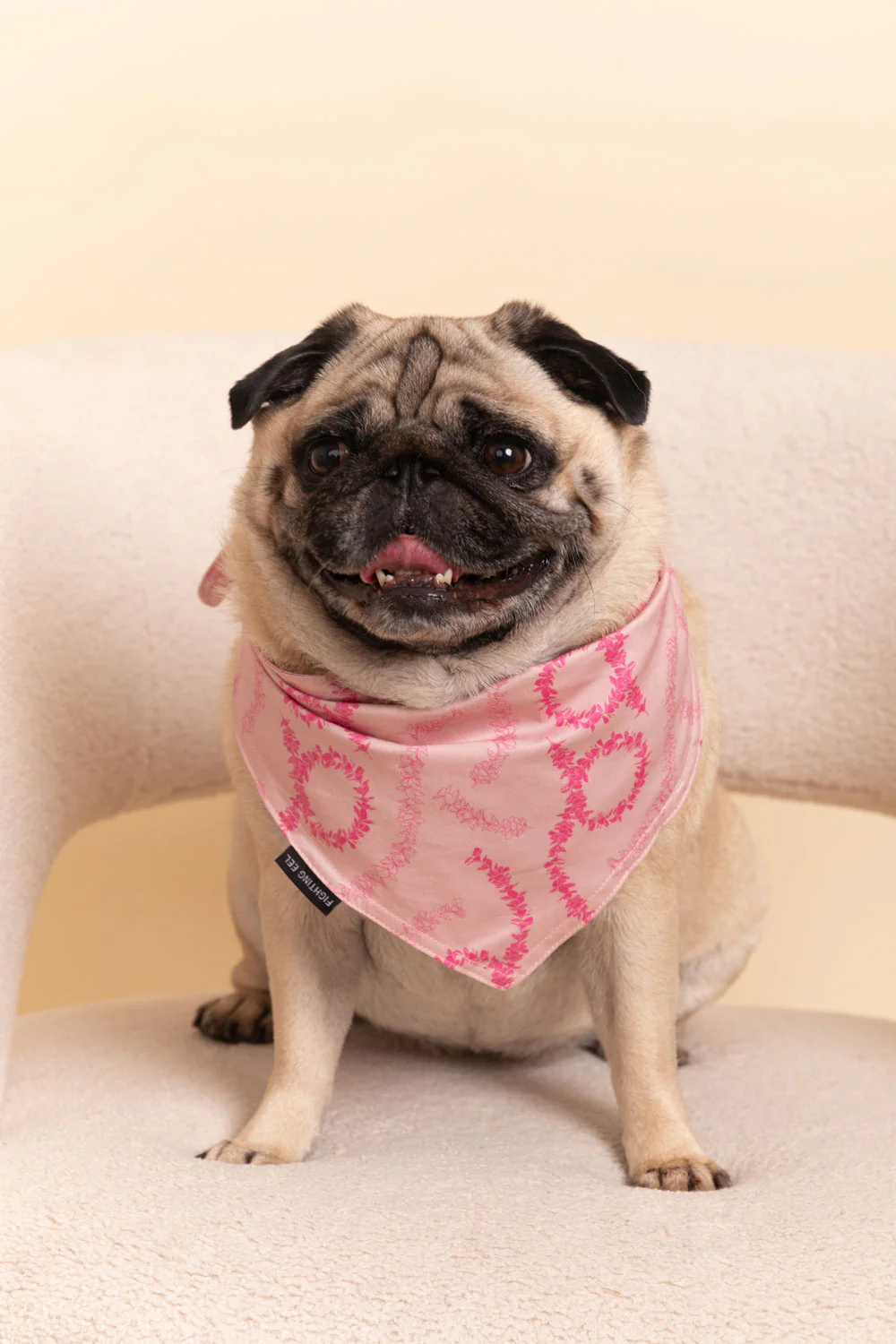 Pet Bandana - Rosey Plumeria Lei - Image 3