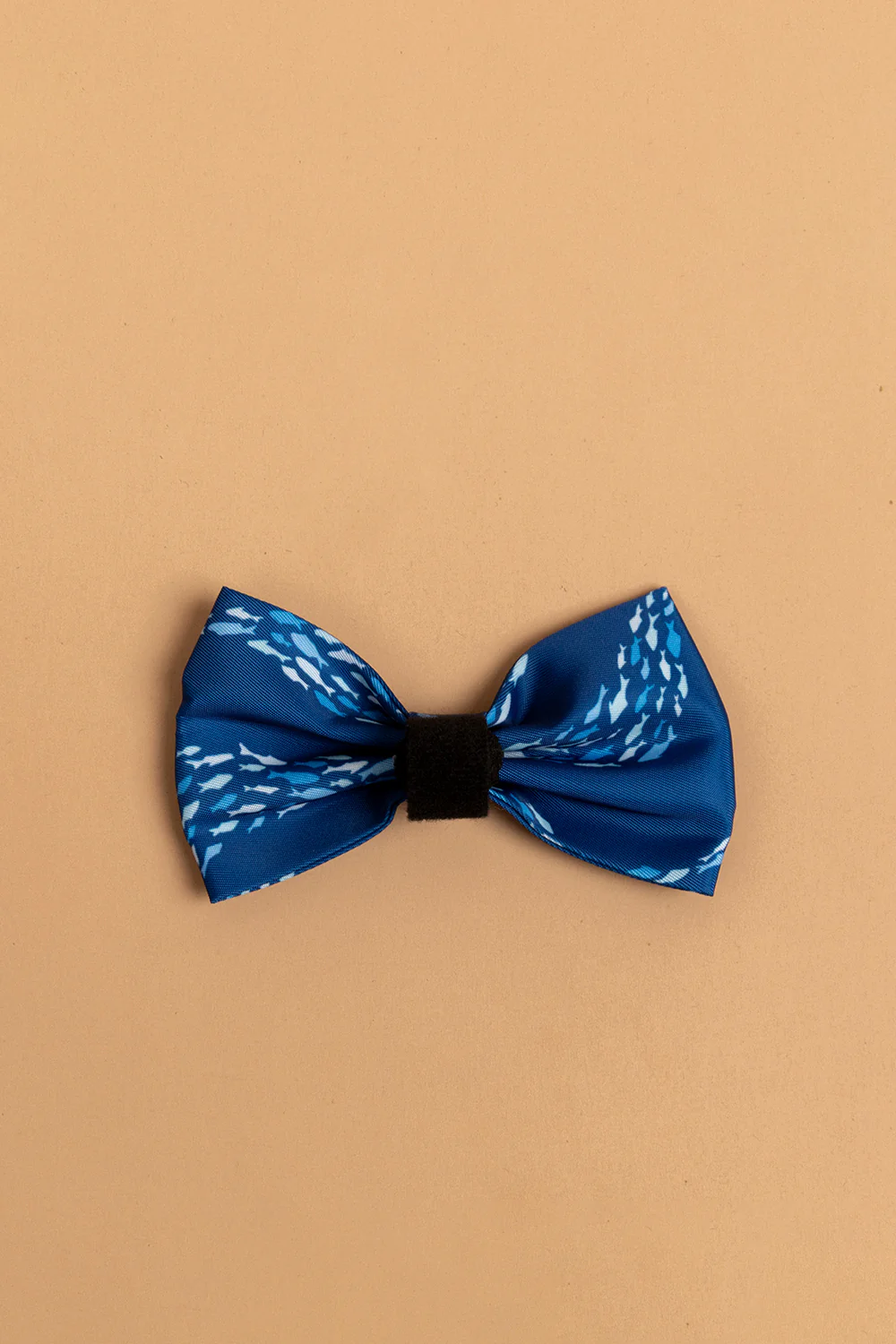 Pet Bow Tie - Cobalt Fish Wave - Image 2