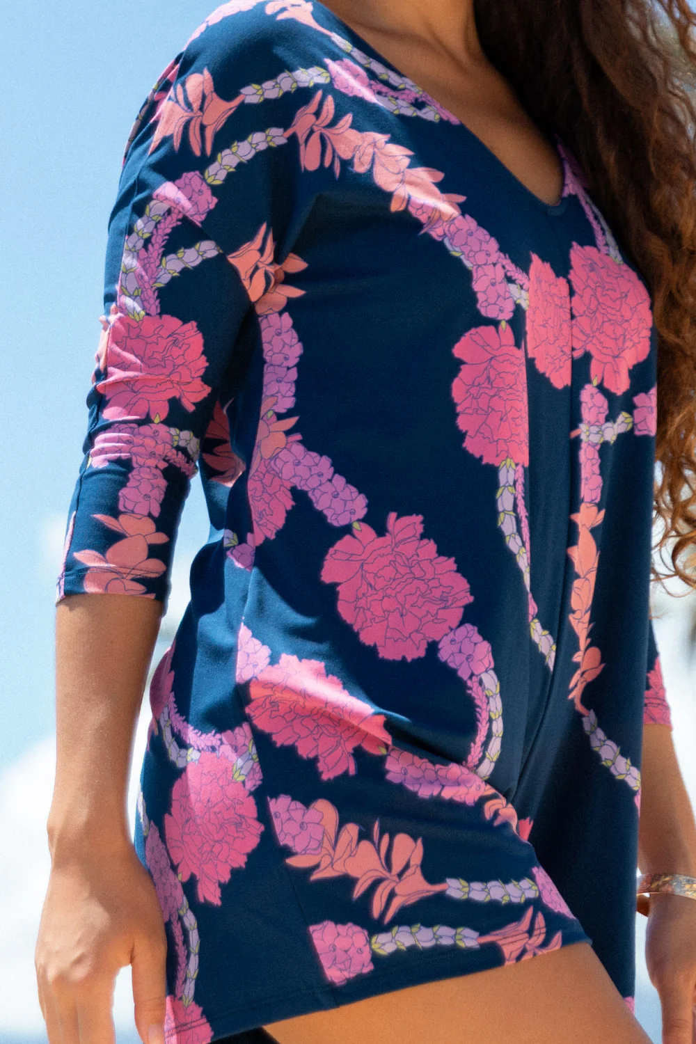 Romper Waverly - Navy Hapa Lei - Image 2