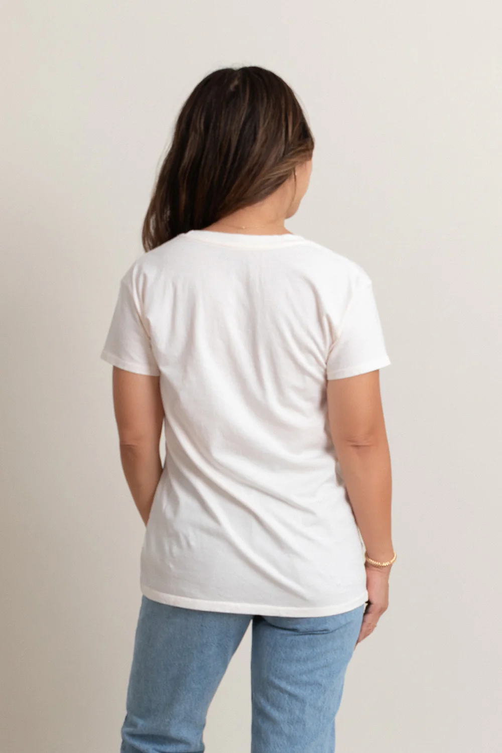 Scoop Neck Tee - Light Pink Floral Aloha Heart - Image 3