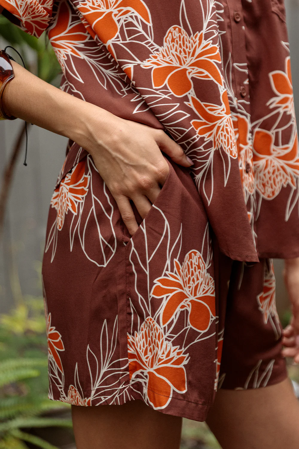 Shorts Makana - Teak Ginger Bloom - Image 3