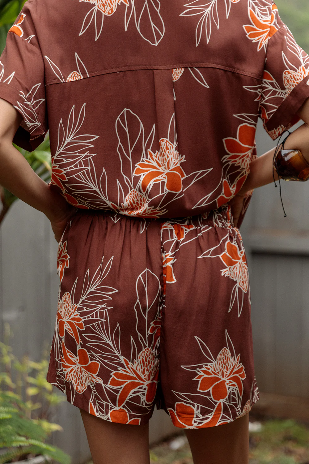 Shorts Makana - Teak Ginger Bloom - Image 4