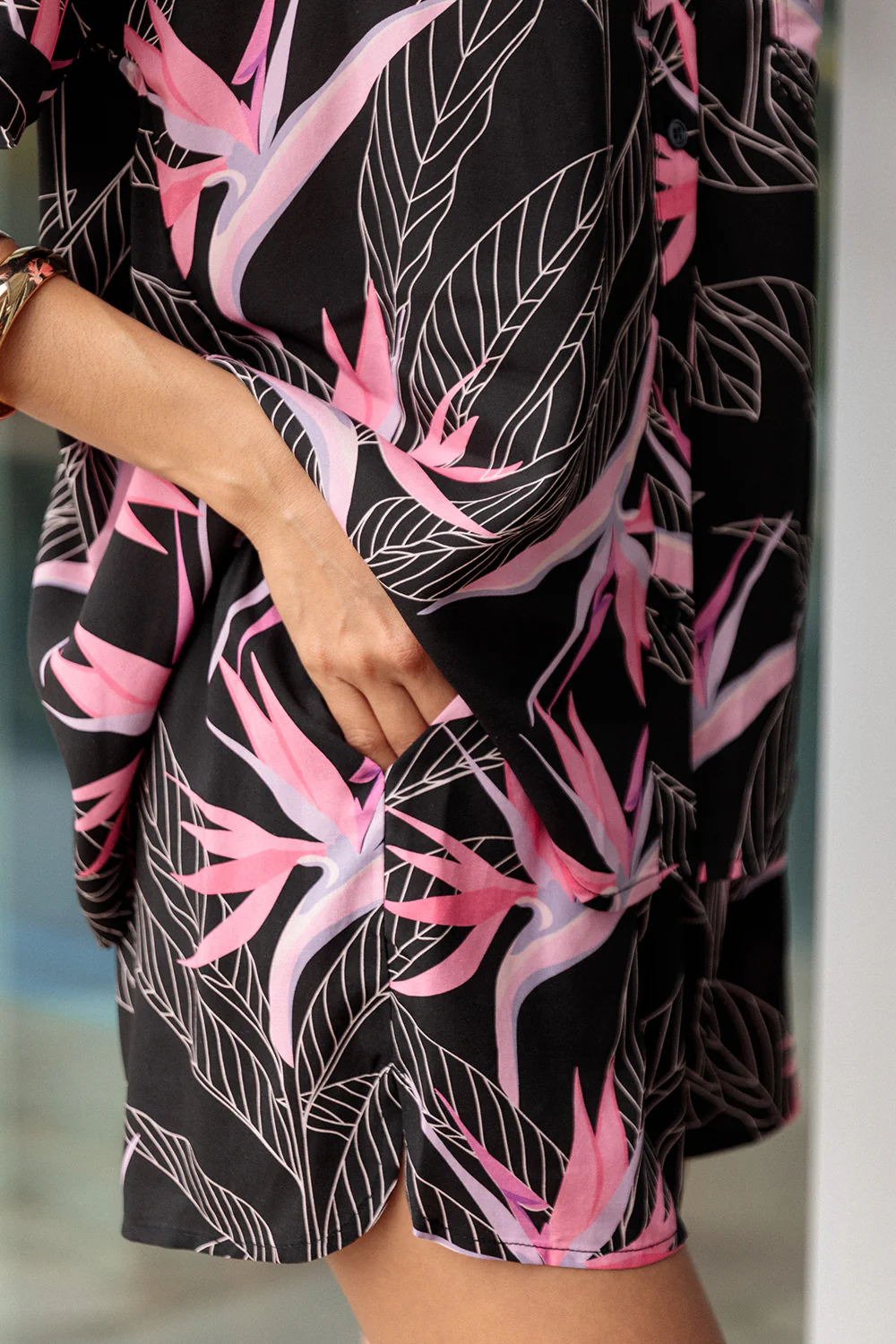 Shorts Tallulah - Noir Bird of Paradise - Image 3