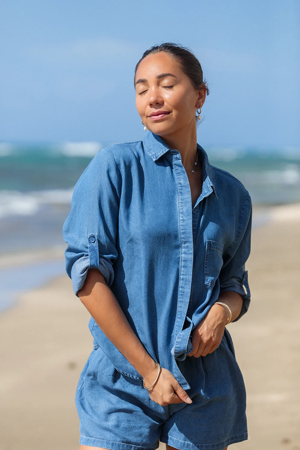 Top Daphne - Dark Wash Chambray - Image 3