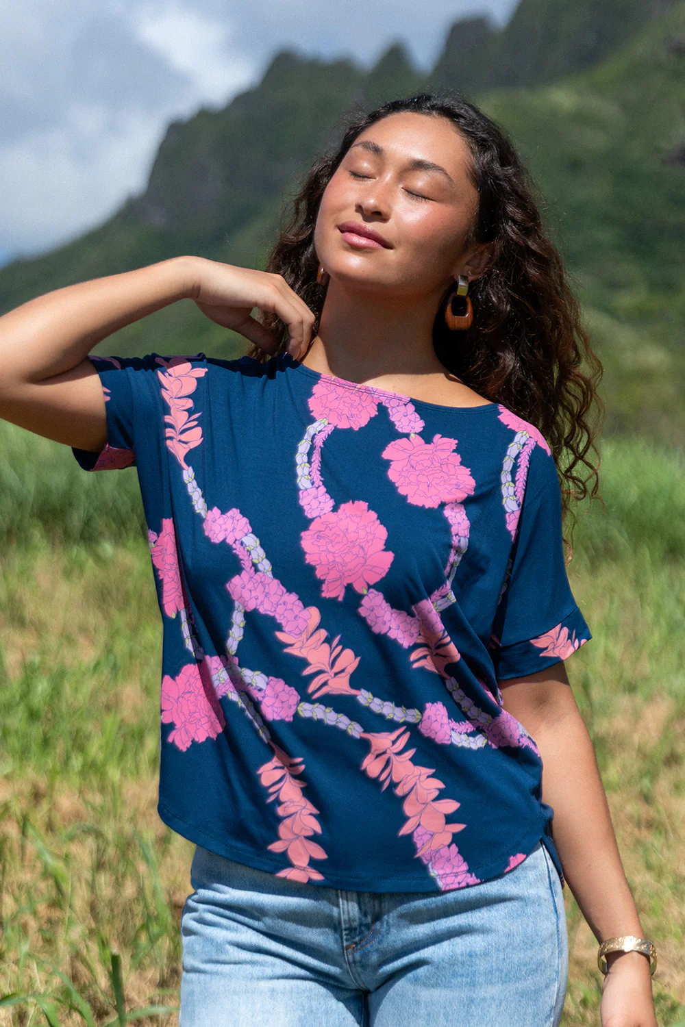 Top Momo - Navy Hapa Lei - Image 4
